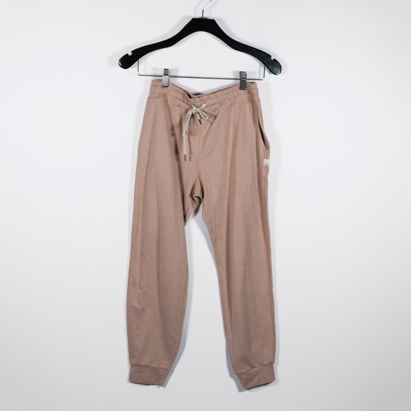 Vuori Women's Dream Knit Mid Rise Ankle Crop Jogger Lounge Pant Dusty Pink Small - Picture 1 of 3